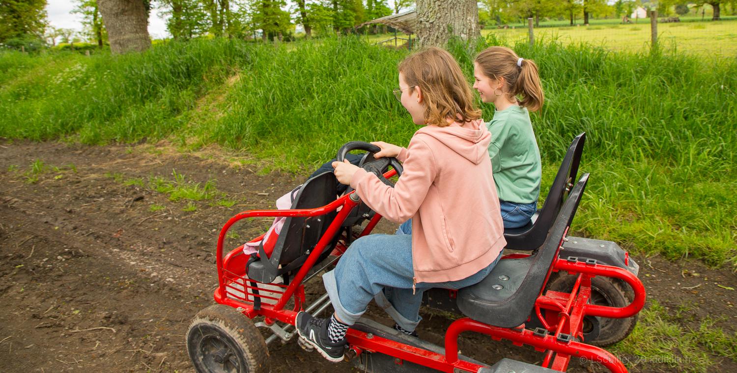 Visite de la Ferme du Monde en pédal'kart