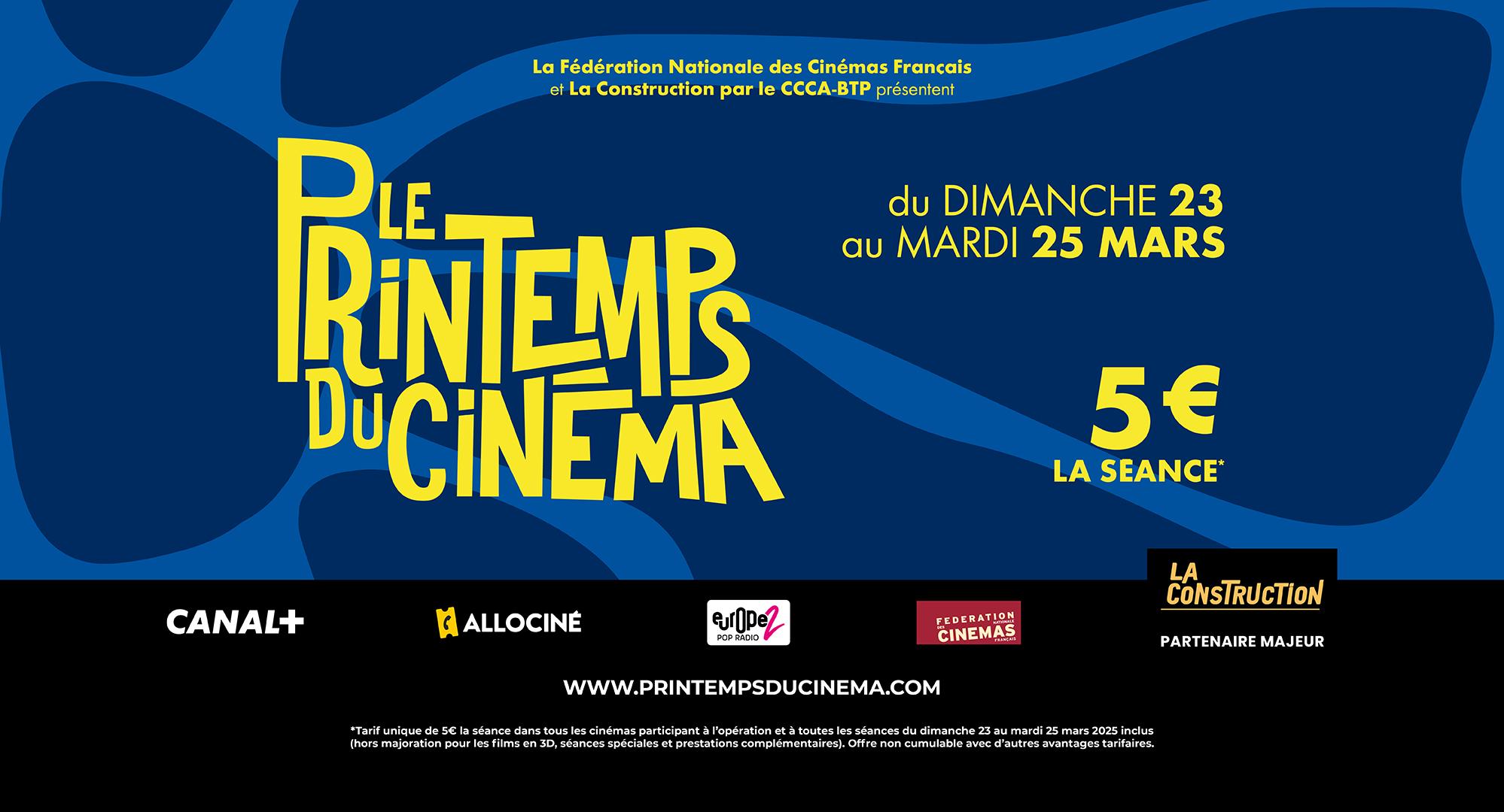 Le Printemps du Cinéma revient du 23 au 25 mars !