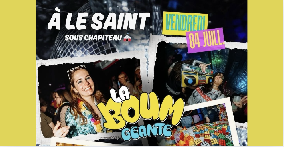 La BOUM GEANTE 80's 90's FOREVER débarque au Saint Pitô !