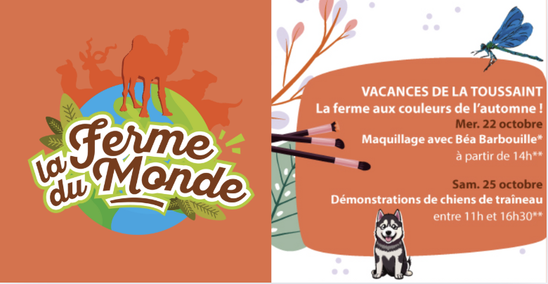 Animations des vacances de la Toussaint pour les familles à La Ferme du Monde 