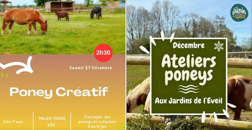 Atelier "Poney créatif " pour enfants dès 7 ans aux Jardins de l'Éveil à Saint-Thonan