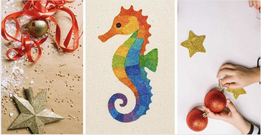 L'Hippocampe de Noël - atelier 3-6 ans à Ostréapolis, Le Tour-du-Parc