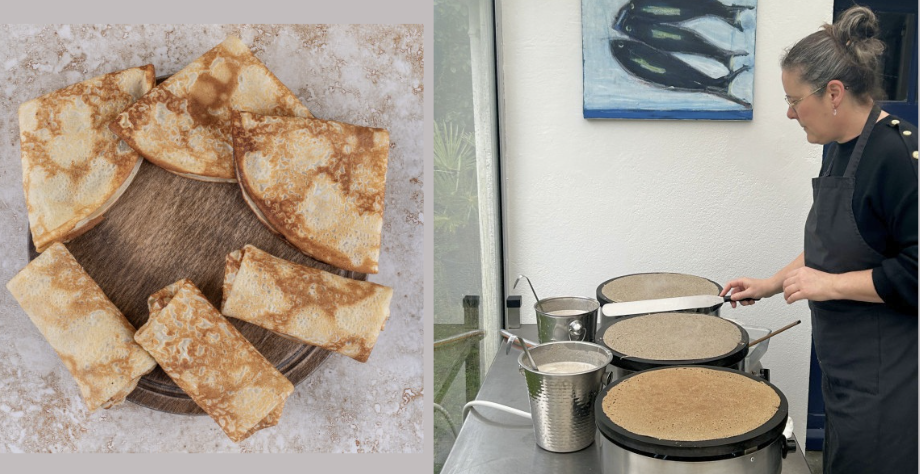 Atelier apéro crêpes en famille avec Maria à Ostréapolis - Le Tour-du-Parc
