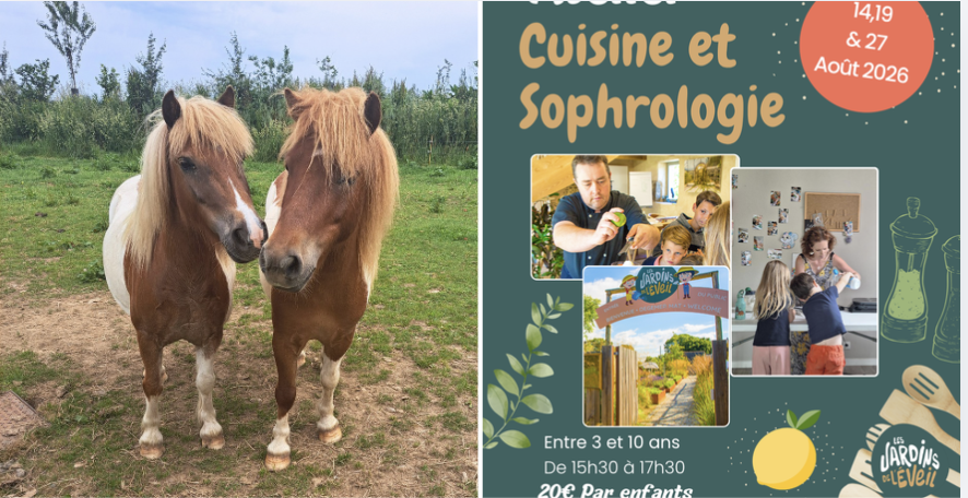 Atelier cuisine & sophrologie enfants 3-10 ans aux Jardins de l'Éveil à Saint-Thonan