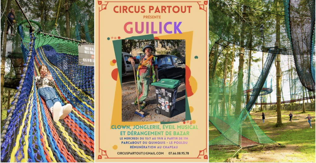Spectacle Guilick par Circus Partout au Parcabout du Quinquis à Clohars Carnoët