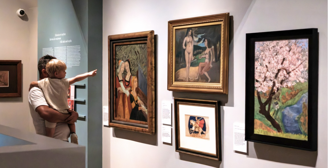 Les vacances d'été en famille au musée Sérusier à Chateauneuf-du-Fou 