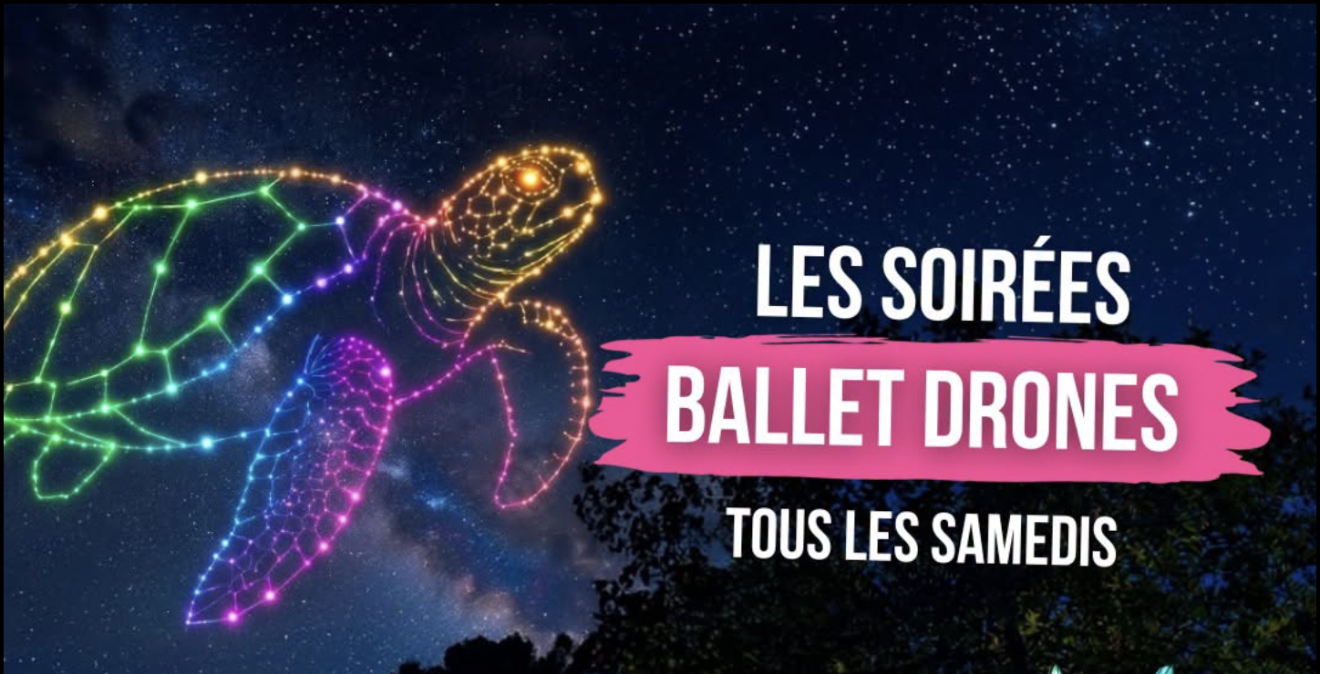 Ballets de drones pour illuminer vos soirées aux Terres de Nataé