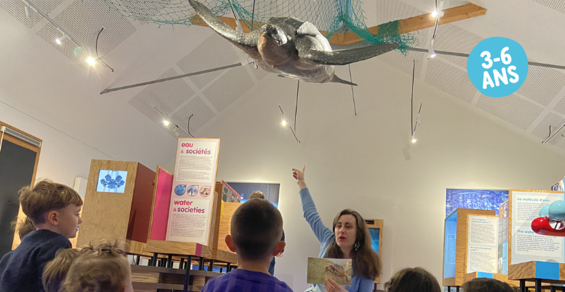 "Un atelier sur la Tortue Luth, "Temps fort Dan(ser) l'océan", pour les enfants de 3 à 6 ans à l'Ostréapolis, Le Tour-du-Parc