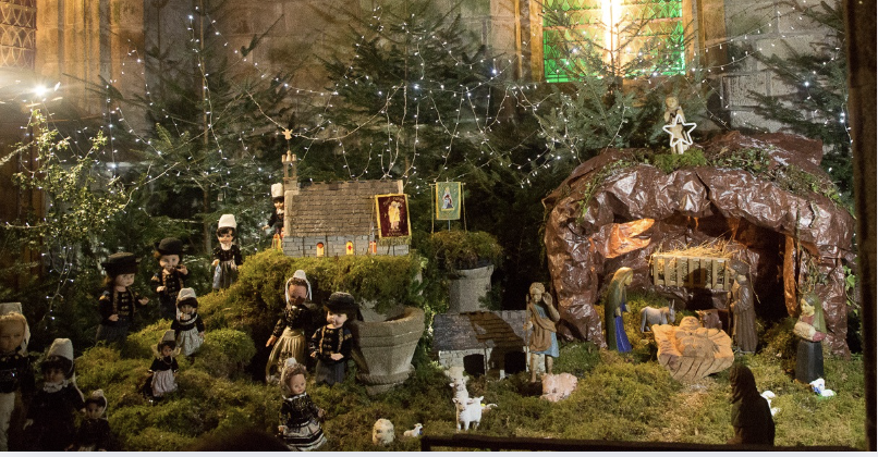 Crèche - Illuminations de noël à Locronan - Finistère © Laetitia Scuiller