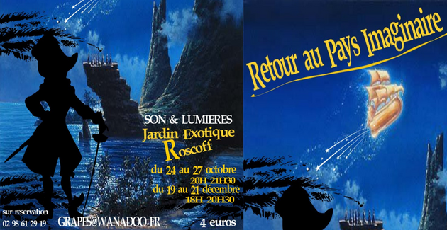 "Retour au Pays Imaginaire" : spectacle familial son & lumières au jardin Exotique & Botanique de Roscoff