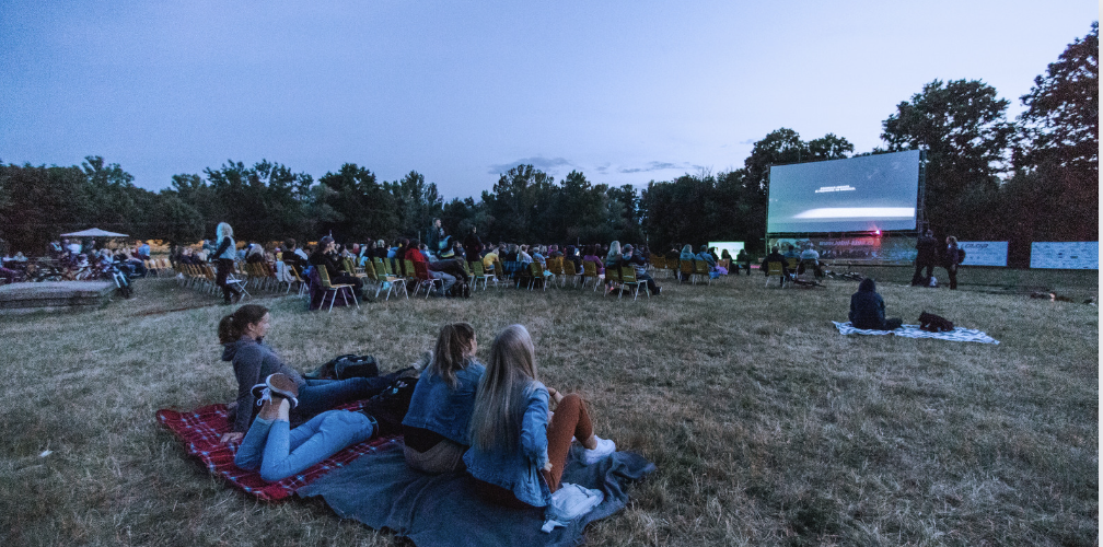 Cinéma en plein air dans la prairie en famille à Quimperlé