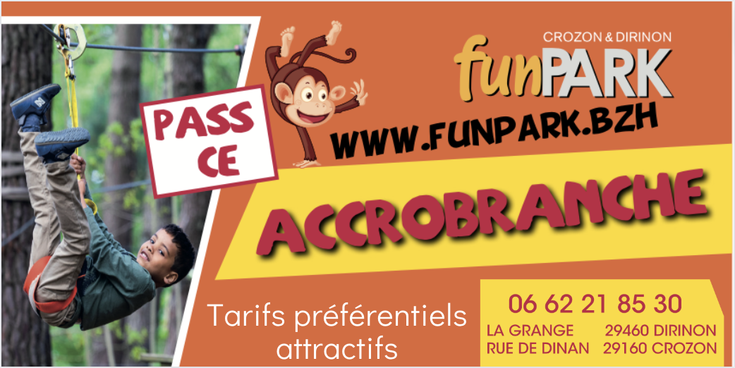 PASS CE : découvrez l'accrobranche à tarif réduit - Fun Park Crozon et brest Dirinon