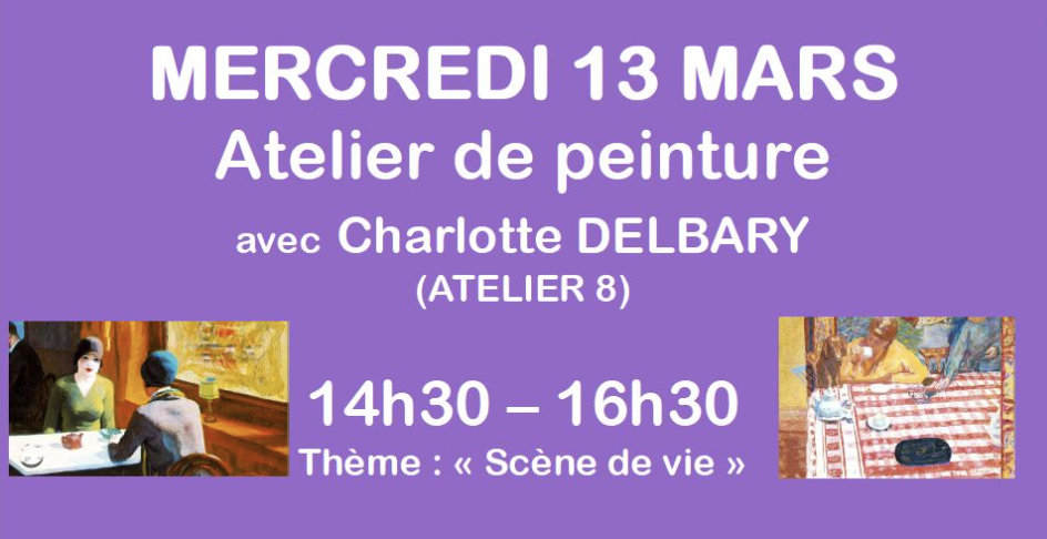 Atelier de peinture " Scènes de vie " en famille dès 10 ans avec Savoirs plus Vannes