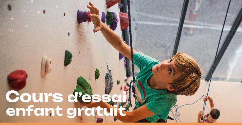 Cours d’essais gratuits escalade enfants et ados de 3 à 18 ans Climb Up Brest