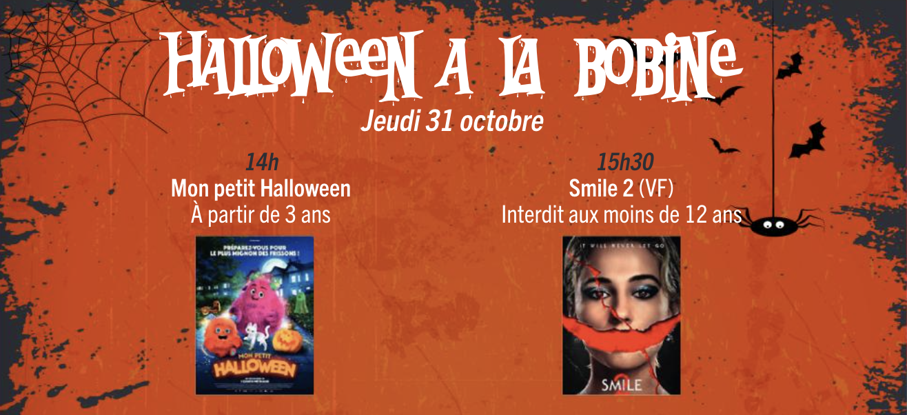 Les films des vacances de la Toussaint et HALLOWEEN au Cinéma La Bobine de Quimperlé