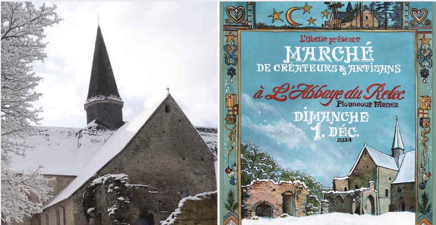 Marché de noël des artisans locaux à l'Abbaye du Relec