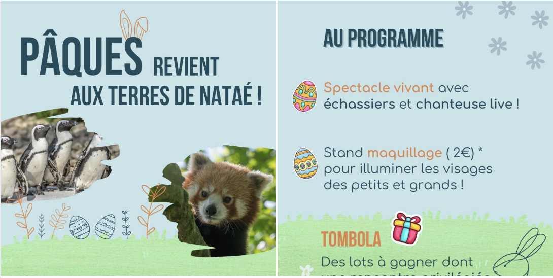 Chasses aux oeufs et animations de Pâques aux Terres de Nataé