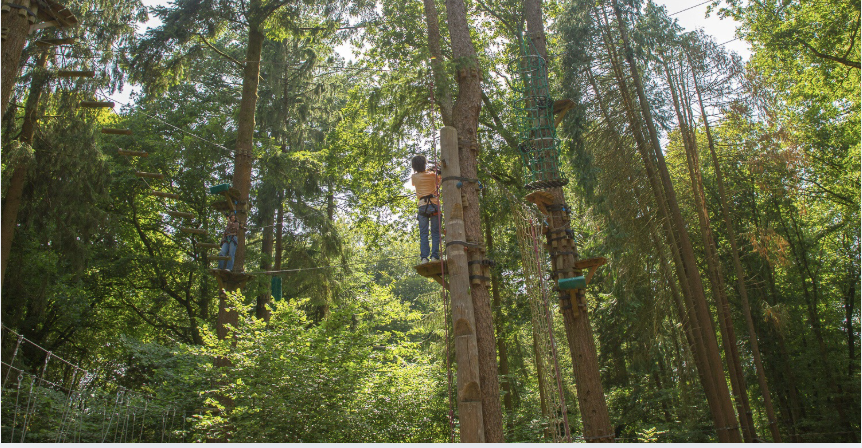 Profitez en famille des activités de pleine nature au parc aventure Adrénature à Melgven