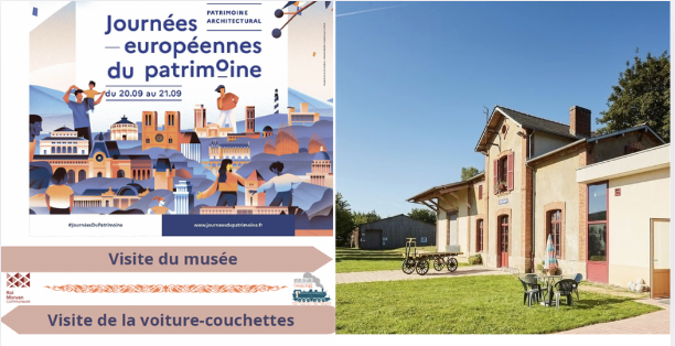 Visite libre du musée de la gare et de la voiture couchette pour les Journées du Patrimoine au Musée de la Gare de Guiscriff