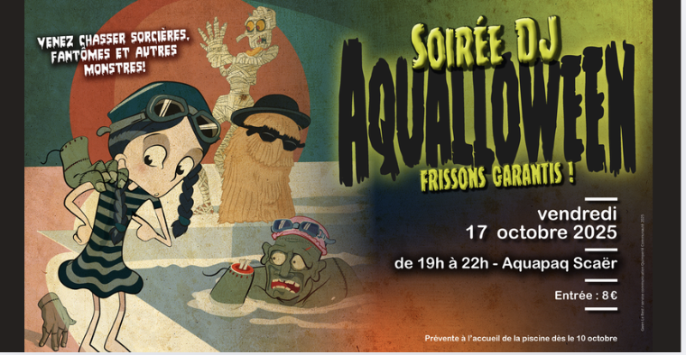 Ambiance halloween démoniaque à l'Aquapaq de Scaër 