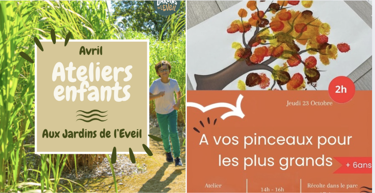 À vos pinceaux - atelier de peinture naturelle pour les enfants de +6 ans aux Jardins de l'Éveil à Saint-Thonan