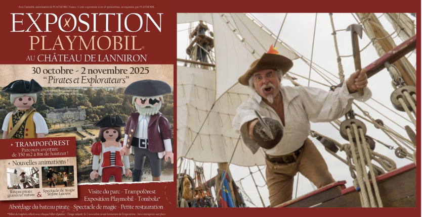 Exposition playmobil et animations "Pirates et Corsaires" pour toute la famille à l'Orangerie de Lanniron - Quimper