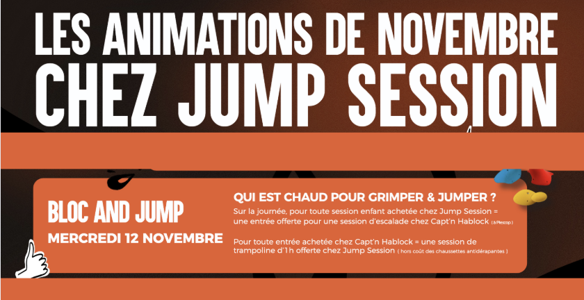 Bloc & Jump : une journée pour grimper et jumper en famille au Jump Session à Vannes