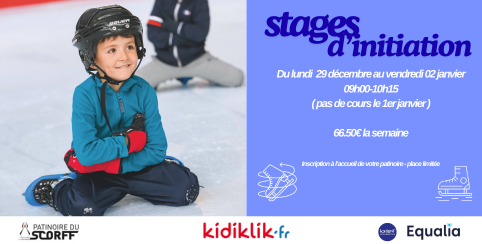Stage d'initiation au patinage à partir de 5 ans à la Patinoire du Scorff