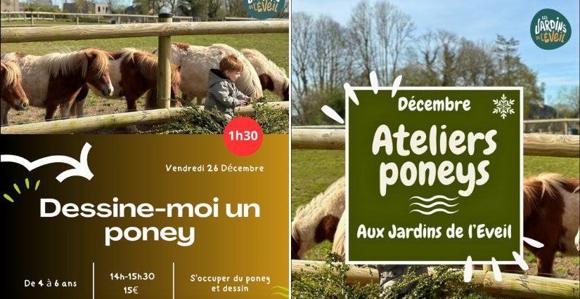 Atelier " Dessine-moi un Poney" pour enfants de 4 à 6 ans aux Jardins de l'Éveil à Saint-Thonan