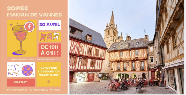 Soirée des Mamans de Vannes à La Grange Café –au cœur du centre historique de Vannes