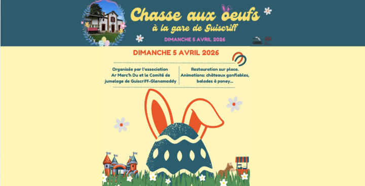  Chasse aux oeufs en famille - Loisirs en Gare à Guiscriff