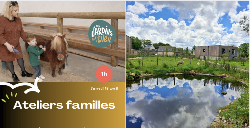 Ateliers famille découverte des poneys aux Jardins de l'Éveil à Saint-Thonan