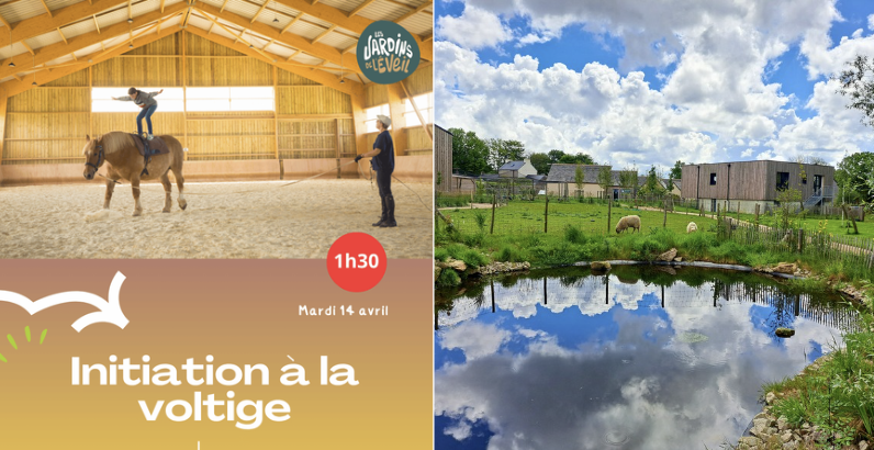 Stages d'initiation à la voltige aux Jardins de l'Éveil, à St-Thonan aux portes de Brest