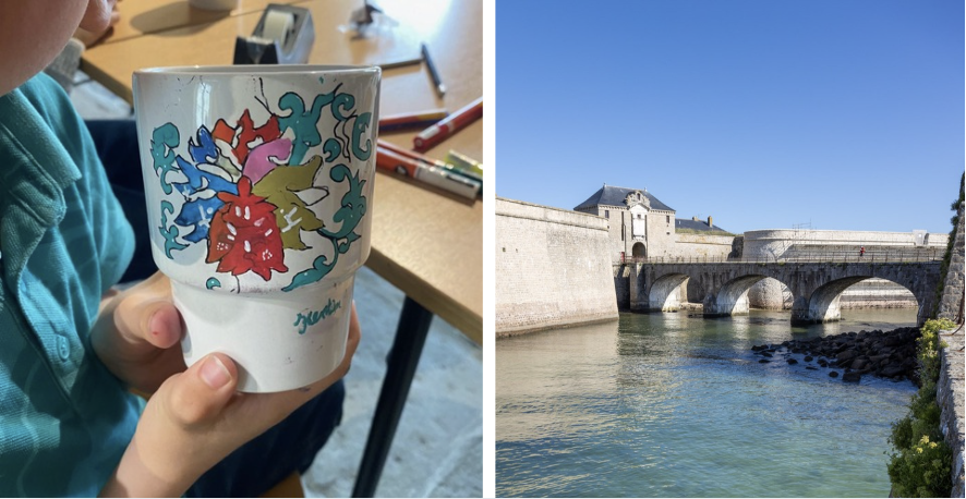 Couleurs de l'océan sur porcelaine -Visite atelier au musée national de la marine de Port-Louis