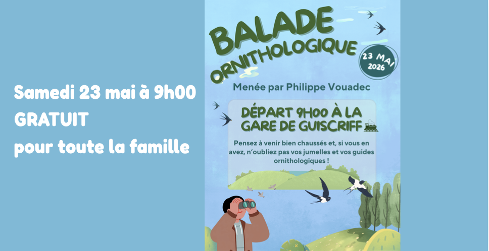 Balade ornithologique par Philippe Vouadec - Loisirs en gare de Guiscriff ! 
