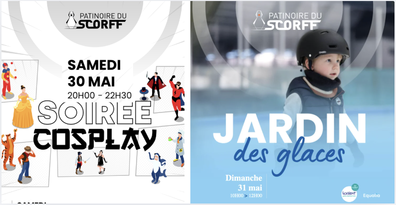 Soirée COSPLAY et jardin des glaces : animations famille à la patinoire du Scorff ce week-end
