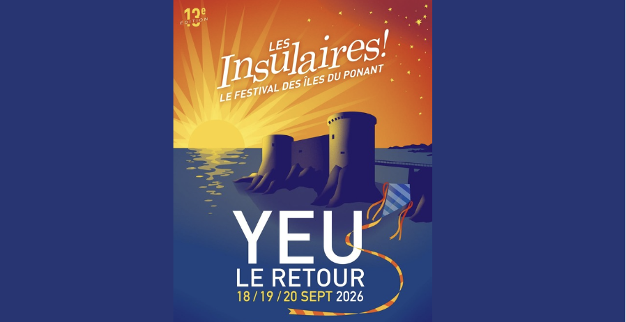 Le Festival Les Insulaires a lieu sur l'île d’Yeu les 18, 19 et 20 septembre 2026