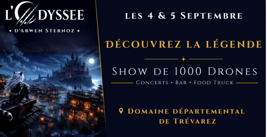 L'Odyssée d'Arwen | show de 1000 drones #2026 - Domaine départemental de Trévarez