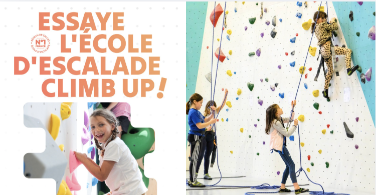 Cours d'essai gratuits pour les 3 à 18 ans à l'école d'escalade - Climb Up Brest