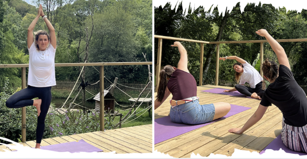 Cours de yoga en famille aux Terres de Nataé avec Suzanne (Rythme Yoga) 