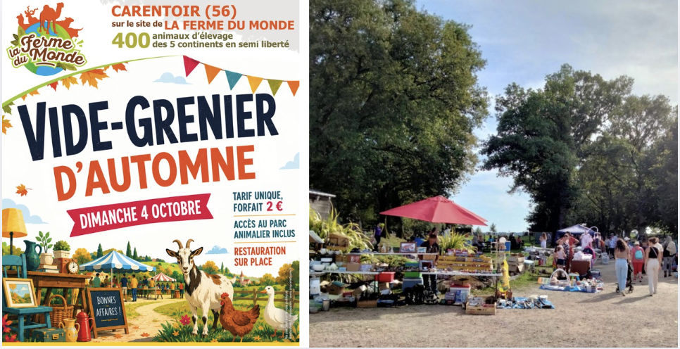 Vide Grenier à la Ferme du Monde à Carentoir