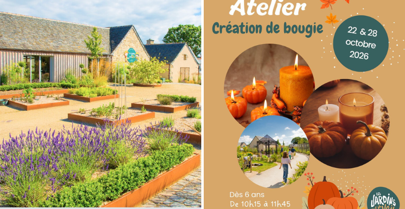 Création Bougie - atelier créatif enfant dès 6 ans aux Jardins de l'Éveil à Saint-Thonan