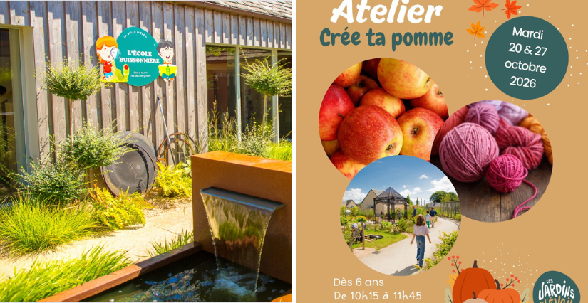 Crée ta pomme - atelier créatif enfant dès 6 ans aux Jardins de l'Éveil à Saint-Thonan
