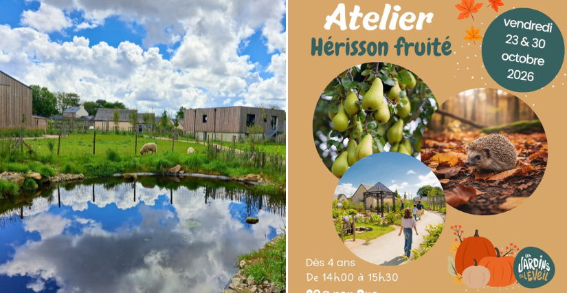Hérisson fruité - atelier cuisine dès 4 ans aux Jardins de l'Éveil à Saint-Thonan