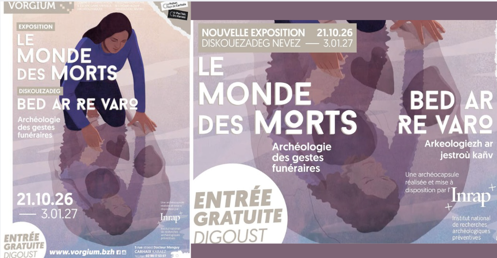 Le monde des morts, une archéocapsule de l'Inrap - Nouvelle exposition à Vorgium - Carhaix 