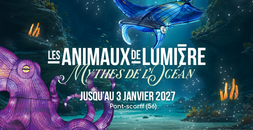 Les Animaux de Lumière aux Terres de Nataé : la féerie marine va illuminer vos soirées cet automne !