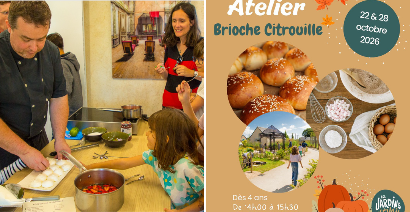 Brioche citrouille - Atelier Cuisine pour les enfants dès 4 ans aux Jardins de l'Éveil à Saint-Thonan