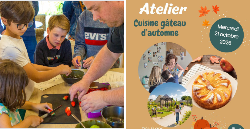 Cuisine Gâteau d'automne - atelier enfant dès 6 ans aux Jardins de l'Éveil à Saint-Thonan