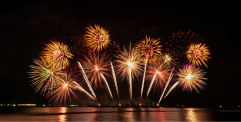 Feux d'artifice en famille dans le Finistère pour les fêtes de Noël 2023